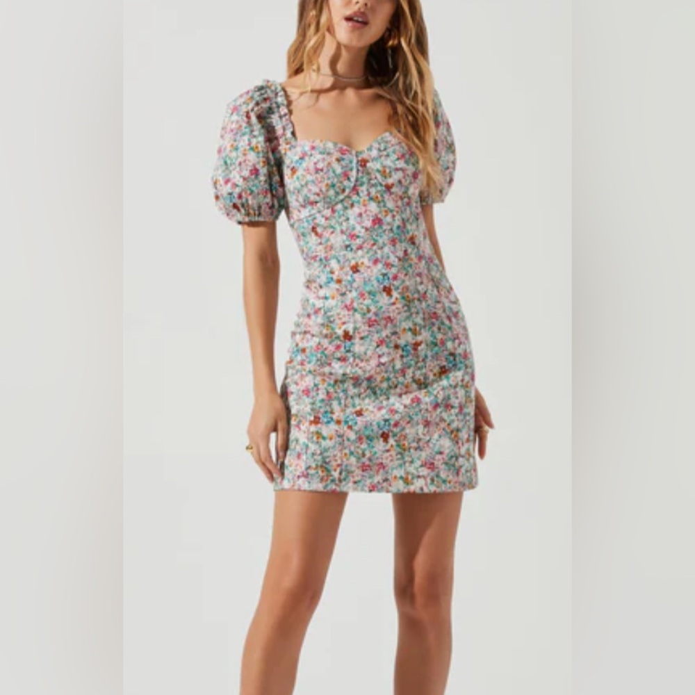 Skylar Floral Puff Sleeve Mini Dress